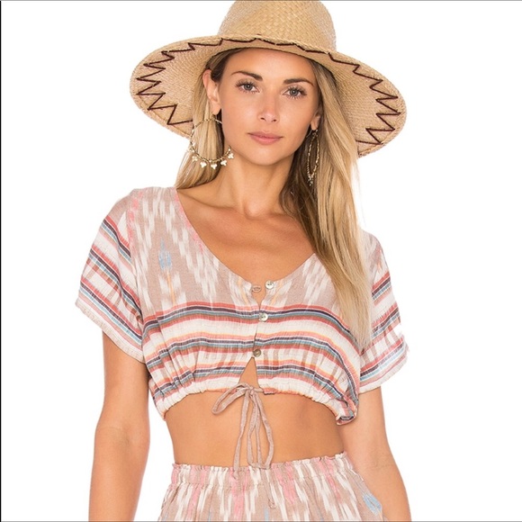 Cleobella Tops - Cleobella Celaya Crop Top in Orange